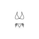 ZAFUL Women Strapless Bandeau Bikini Shell 2 Piece Swimwear Cheeky Solid Lace up Pom Bathing Suits M