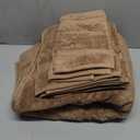 Superior Egyptian Cotton Pile 6 Piece Towel Set, Includes 2 Bath, 2 Hand, 2 Face Towels/Washcloths, Ultra Soft Luxury Towels, Thick Plush Essentials, Guest Bath, Spa, Hotel Bathroom, Latte