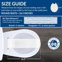 Mayfair Cassel Slow Close Toilet Seat, Easy Clean, Non Slip Premium Wood Seat, Easy Install, Made in USA, Round, White