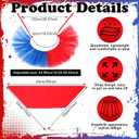 4 Pcs Halloween Clown Dog Costume Set Red Blue Clown Pet Outfit for Small Large Dog Pet Costume Accessories with Headband, Eye Mask, Bandana, Skirt for Puppy Cats Halloween Cosplay Party Favor