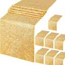 B-COOL Gold Sequin Table Runner Party: 8 Pack Sparkly Table Runner for Party Wedding Birthday Engagement Anniversary Decor 12x72 Inch