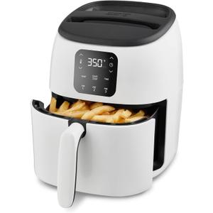 DASH Tasti-Crisp Electric Air Fryer Oven, 2.6 Qt., White  Compact Air Fryer for Healthier Food in Minutes, Ideal for Small Spaces - Auto Shut Off, Digital, 1000-Watt