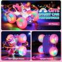 Unicorn Remote Control Car for Girls,360° Rotating 4WD Stunt RC Cars with Lights,Pink Car Toys for Kids,Fun Indoor/Outdoor Toys Ideal Chritmas Birthday Gift for 3 4 5 6 7 8 Year Old Girl
