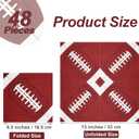 2 x Aodaer 48 Pieces Football Paper Napkins Disposable Football Party Napkins Football Rugby Cocktail Dinner Napkins Set 13" x 13" Unfolded Football Tableware Napkins for Rugby Party Supplies