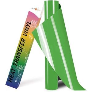 HTVRONT HTV Vinyl Rolls Heat Transfer Vinyl - 12" x 8ft Fruit Green HTV Vinyl for Shirts, Iron on Vinyl for All Cutting Machine - Easy to Cut & Weed for Heat Vinyl Design (Fruit Green)