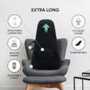 ObusForme Highback Backrest Support - Extra Tall Padded Seat Cushion and Lumbar Support Pillow, Portable Posture Support with Soft and Durable Foam