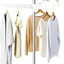 Abiglifty Rotatable and Foldable Clothes Drying Rack, Space Saving Free Standing Laundry Drying Rack for Indoor, Balcony, 2 Layer