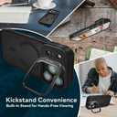 Magnetic for iPhone 17 Pro Max Case(Compatible with MagSafe) Camera Lens Protector & Kickstand, Military Shockproof Slim Phone Cover Anti-Scratch, Anti-Yellowing, Drop Protection Black