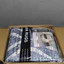 WITSHOCK Area Rugs 6x9: Washable Non-Slip Soft Geometric Low Pile Print Pattern Boho for Living Room Bedroom Dining Room, Large Thin Indoor Carpet for Nursery Playroom Decor, Kid & Pet Friendly, Blue