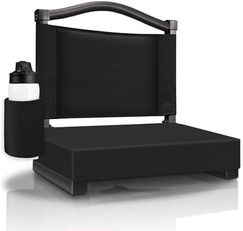 HABUTWAY Stadium Seats with Back Support and Thick Cushion Bleacher Seats with Backs and Cushion Wide, Stadium Chairs Include Shoulder Strap and Pocket, Perfect for Sports Events