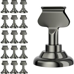 Urban Deco 16PK Table Number Holders Place Card Holders 1.7 Inch Table Card Holders Steel Card Holders for Photos, Food Signs, Memo Notes, Weddings, Restaurants, Birthdays(Nickel Black)