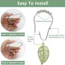 Leaves Shower Curtain Hooks-12Pack Green Plant Leaf Shower Curtain Rings,Metal Rustproof Shower Curtain Hangers,Shower Hooks Rings for Shower Curtain Rod, Bathroom Decoration Accessories