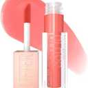 Maybelline New York Lifter Gloss Hydrating Lip Gloss with Hyaluronic Acid, Peach Ring, Sheer Peach, 1 Count
