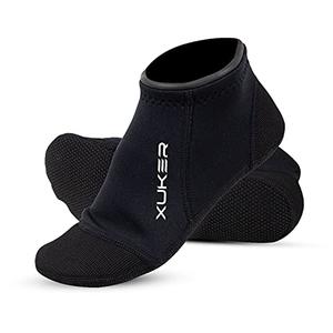 XUKER Neoprene Water Socks 3mm, Sand Proof Beach Volleyball Socks Diving Socks for Outdoor Water Sports, Size M