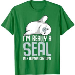 Seal Costume Sea Lion Seals Girls Boys Women T-Shirt, L