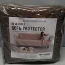 Reversible Couch Cover for 3 Cushion Couch Sofa Cover Washable for Pet Friendly with Elastic Straps Water Repellent(Sofa, Chocolate/Beige)