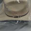 Men Women Wide Brim Western Cowboy Cowgirl Hats with Buckle Belt (Beige)