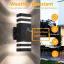 Dusk to Dawn Outdoor Light Fixture,Square Exterior House Lights-Waterproof Modern Led Outdoor Lighting,Warm White 3000K Sensor Outdoor Garage Lights,2 Pack G10 14W Outside Light for House