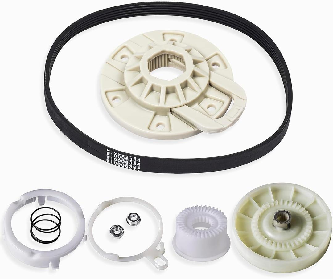 W10721967 Pulley Clutch Kit W10006384 Drive Belt W10528947 Basket Hub by BlueStars - Compatible with Whirlpool Kenmore Maytag Washers - Replaces PS10057144 W10006354 W10006356 W10239973 WTW5000DW1