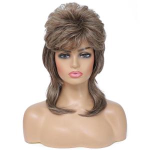 Synthetic Wig for Women Shoulder Length Daily Wear | Heat Resistant Fiber | Natural Looking Layered Shag Wig (Light Brown)