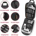 Portable Camping Kitchen Utensil Set-27 Piece Cookware Kit, Stainless Steel Outdoor Cooking and Grilling Utensil Organizer Travel Set Perfect for Travel, Picnics, RVs, Camping, BBQs, Parties and More