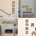 Geetery 4 Pcs Sunflower Kitchen Wall Decor Accessories Wood Rustic Sunflower Home Letters Decor Hanging Wall Art Signs Decorations for Home Living Room Kitchen Bedroom (Brown)