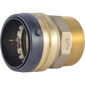Sharkbite MNPT Adapter, Push to Connect Brass Plumbing Fitting, PEX Pipe, Copper, CPVC, PE-RT, HDPE (1-1/4 in.)
