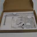 Toilet Paper Holder Free Standing with Natural Marble Base, 26" Height Floor Free Standing Toilet Paper Holder Brushed Nickel (Basic Model)