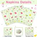 Martini Napkins 100 Pcs Green A Tini Bit Older Cocktail Napkins Disposable Olive Martini Party Supplies for Birthday Bridal Shower Luncheon Table Decorations