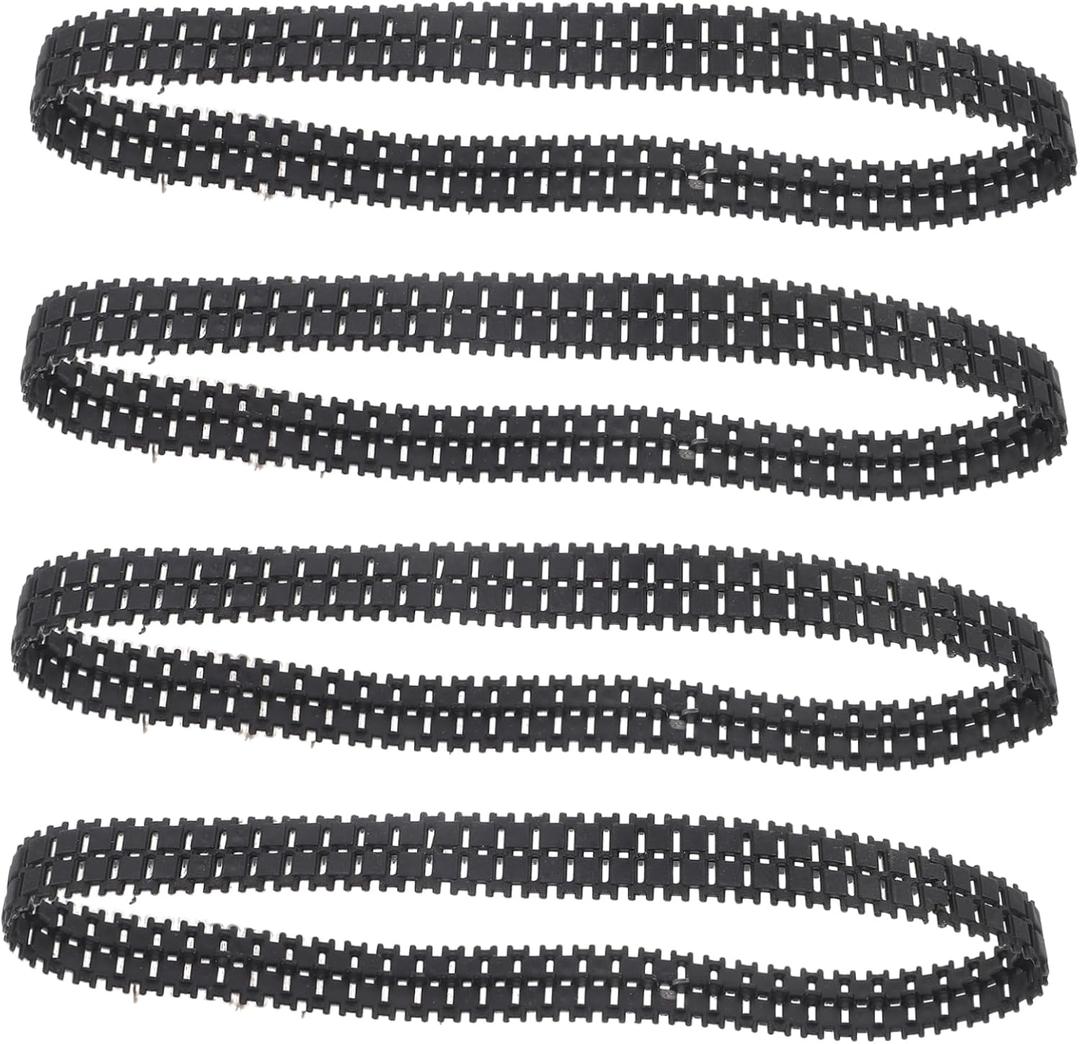 TOYANDONA 4pcs Rubber Tank Tracks for DIY Robot Models Replacement Tracks for Remote Control Tank Toys Traction Various Terrains for Projects