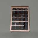 Gugxiom Bluetooth Number Pad,Bluetooth 5.0 Number Pad with Shortcut Keys,22 Keys Portable Financial Accounting Extensions 10 Keys for Laptop Desktop, PC, Pad,Notebook (Gold)