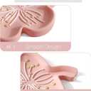 Silicone Soap Dish Shampoo Bar Soap Holder with Drain Spout Soaps Holders Tray Draining Soap Bar Holder Flower Shape Soap Saver for Shower Bathroom Organizer 2 Pack Pink
