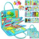 Exorany Busy Board Montessori Toys for Toddler Boy Girl Birthday Gifts, Busy Book Sensory Learning Toys for Toddlers, Toddler Airplane Car Travel Toy Educational Activities