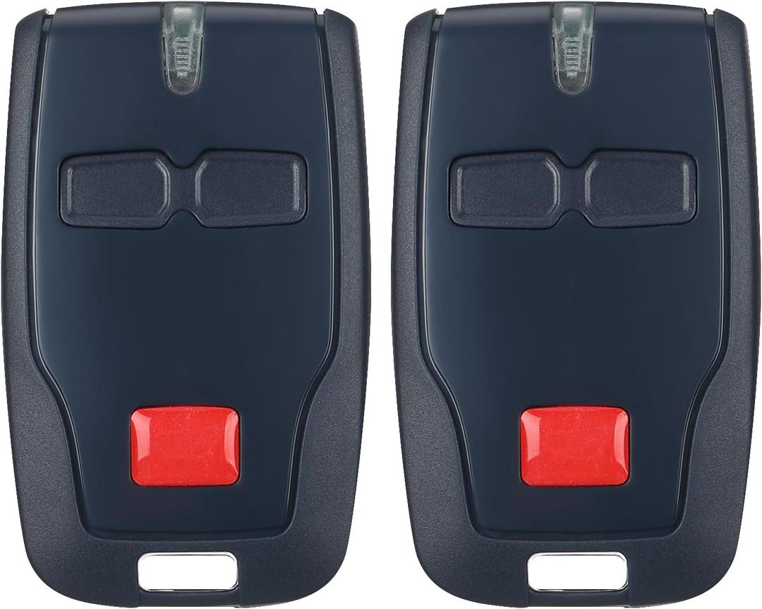 Kingdder 2 Pcs 2 Channel Remote Control Compatible with BFT Mitto B RCB02 R1, 433.92mhz Gate Opener Remote Control Transmitter for All Kinds of Doors, Easy to Program