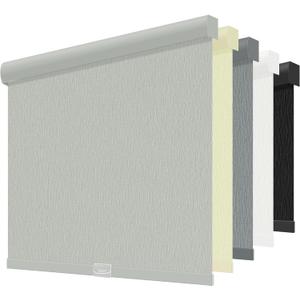 ChrisDowa Blackout Window Shades, Cordless Roller Blinds for Indoor Windows, 44"W x 72"H, Grey