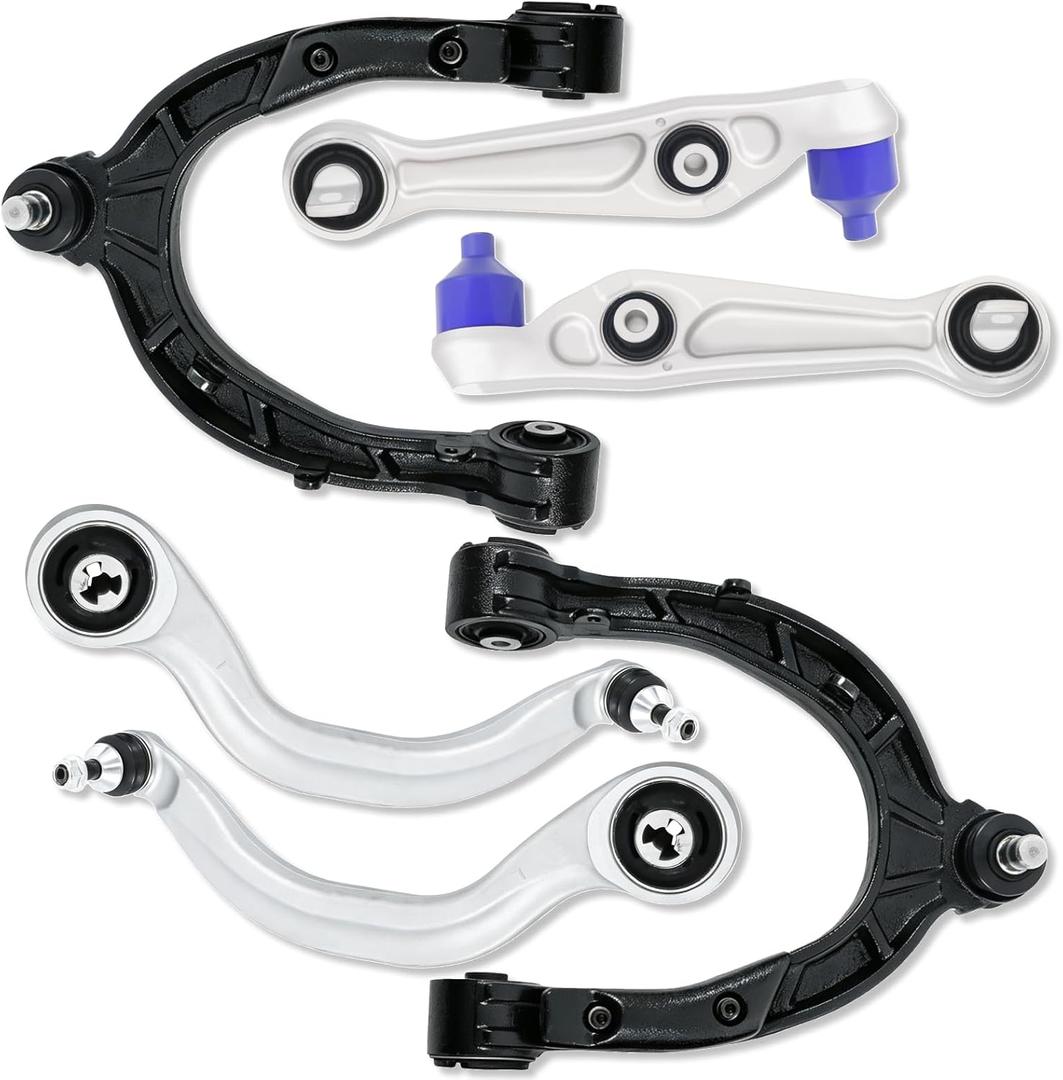 6Pc Front Lower Upper Rearward Control Arm Fit for Compatible With Tesla Model 3 2017 2018 2019 2020 2021 OE# 1044321-00-G 104435900A 104434100D 1043965