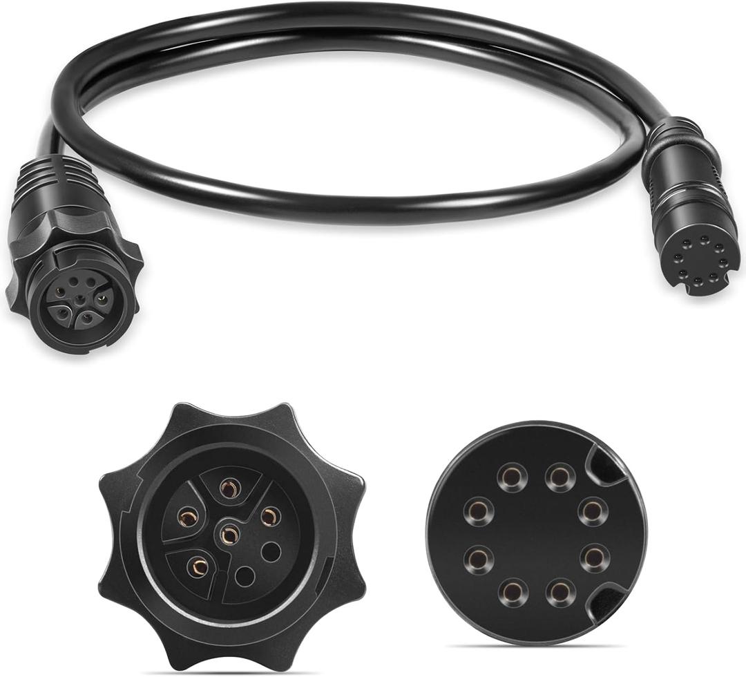  000-14068-001 7-Pin Transducer to Fish finder and Chartplotter Adapter Cable Fits for Lowrance Hook/Reveal & Cruise