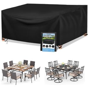 Wanocean Patio Furniture Covers Waterproof, Outdoor Furniture Cover with Storage Bag, Outdoor Table and Chair Cover for Rain, UV, Snow and Dust78" L x 78" W x 33" H