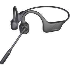 MONODEAL Bone Conduction Headphones with Mic, Bluetooth 5.3 Open Ear Headphones with Noise-Canceling Boom Microphone, Wireless Headset Earphones for Work, Driving, Home Office Commercial