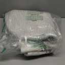 VIPOSCO Large Laundry Hamper, Tall Woven Rope Storage Basket for Blanket, Toys, Dirty Clothes in Living Room, Bathroom, Bedroom - 58L Stripe White