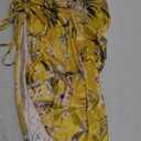 Women's Spaghetti Strap Satin Dress Sexy Backless Drawstring Ruched Split Hem Cocktail Evening Party Size M
