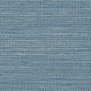JiffDiff Grasscloth Wallpaper Peel and Stick Blue Grassweave Stick on Wallpaper Textured Self Adhesive Contact Paper 17.3"x118"