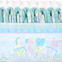 Littleforbig Adjustable Hook-and-Loop Fastener Closure Adult Printed Cloth Back Diaper 10 Pieces - Baby Parade (Large 36"-48") (Blue)