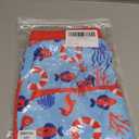 Cozople Boys Compression Swim Trunks Size 10 Vintage Sea Creatures Graphic Swimming Shorts Beach Quick Dry Swimsuits with Color-Blocking Elastic Waist Ocean 