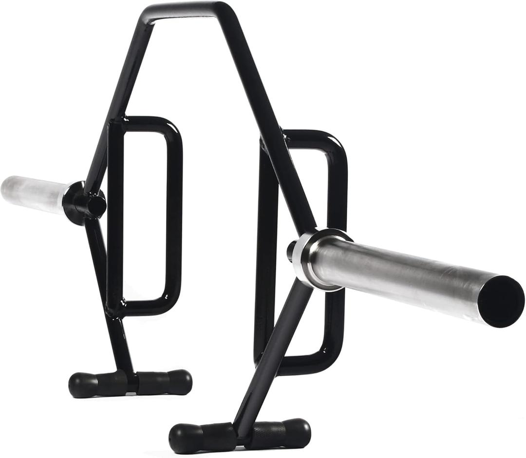 Fitvids Olympic 2-Inch Hex Weight Lifting Trap Bar with Long and Rotating Sleeves, 500-Pound Capacity, Open and Close Design