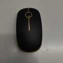 VssoPlor Wireless Mouse, 2.4G Slim Portable Computer Laptop Mouse with Nano Receiver Quiet Silent Optical Mice for Notebook, PC, Laptop, ComputerBlack and Gold