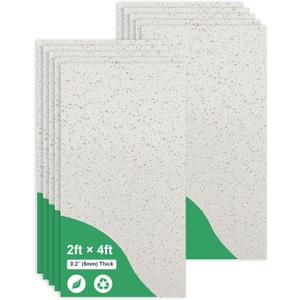 2ft x 4ft Printed Pro Ceiling Tiles - PVC Ceiling Panel 24 x 48in Waterproof, Washable and Fire-Rated - High-Grade PVC to Prevent Breakage-Cover 80 Sq. Ft-Package of 10 Tiles