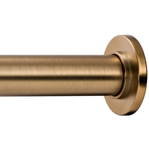 Ivilon Tension Curtain Rod - Spring Tension Rod for Windows or Shower, 36 to 54 Inch. Warm Gold
