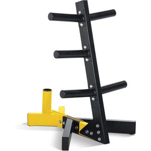 CAP Barbell Olympic Plate Tree Storage Rack, Multiple Colors (Yellow)