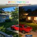 4PC Wireless Solar Outdoor Security Camera, 2.4/5G WiFi Outdoor Camera Wireless with Solar Panels,2K Color Night Vision, IP65 Waterproof, AI Motion Detection, 2 Way Talk, IP65, SD/Cloud,Works w/Alexa